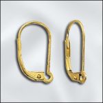 Base Metal Gold Plated Lever Back w/ Interchangeable Loop