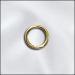 Base Metal Plated 20 G .032X6Mm Od Jump Ring Round - Open (Gold Plated)