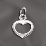 Sterling Silver Charm - Small Heart Outline