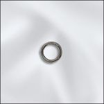 Base Metal Plated 19GA .036X6mm OD  Round Jump Ring - Closed (Antique Silver)