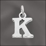 STERLING SILVER CHARM - SMALL K