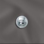 STERLING SILVER 5MM CORRUGATED ROUND BEAD W/2.2MM HOLE