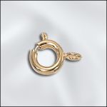 Gold Plated Spring Ring with Open Ring - 6mm