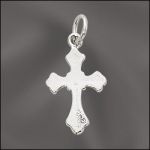STERLING SILVER CHARM - BUDDED CROSS