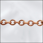 Base Metal Raw Brass Round Cable Chain (Soldered Links)