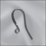 Base Metal Plated Ear Wire .025"/.67Mm/22 Ga Round Wire (Gun Metal)