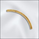 BASE METAL PLATED 2.5X40MM CURVED TUBE (GOLD PLATED)
