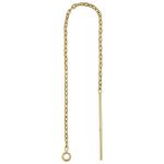 Gold Filled Ear Threader - 3" Cable Chain