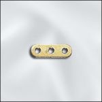 Base Metal Plated Spacer Bar 3 Strand (Gold Plated)