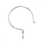 (D) Sterling Silver Ear Wire .032"/.8MM/20 GA Fancy Ear Wire