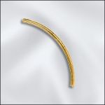 (D) BASE METAL PLATED 2X40MM CURVED TUBE (GOLD PLATED)