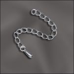 Silver Filled 3" Extender Chain W/Teardrop Closed Ring