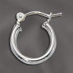 Sterling Silver Click Down Hoop - 2mm Tubing / 12mm Od