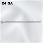 Base Metal Plated 2" Eye Pin .020"/.5Mm/24Ga 2Mm Od (Gold Plated)