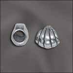 Sterling Silver 10mm Shell Bead w/5mm Hole - Large Hole