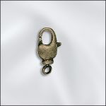 Base Metal Plated 9mm Swivel Lobster Claw w/Ring (Antique Brass)