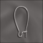 Base Metal Plated Kidney Wire - 1" (Silver Plated)
