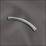 (D) Silver Filled Round Curved Tube 2.5X25mm