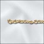 Base Metal Plated Fine Cable Chain (Gold Plated)