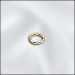 Base Metal Plated 21 G .028X3X4Mm Jump Ring Oval - Open (Gold Plated)