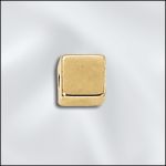 (D) Base Metal Gold Plated 5mm Fancy Cube Bead