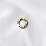 Base Metal Plated 22 G .025X4Mm Od Jump Ring  Round - Open (Gold Plated)