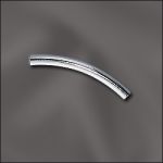 (D) Silver Filled Round Curved Tube 3X25mm