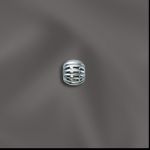 STERLING SILVER 3MM CORRUGATED ROUND BEAD W/1.5MM HOLE