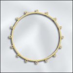 BMP - 76mm Bangle Bracelet w/16 Closed Rings (Gold Plated)