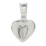 Sterling Silver Heart Bail - Glueing