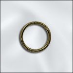 (D) Base Metal Plated Antique Brass 20 GA .032X8mm OD Round Open Jump Ring