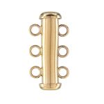 Gold Filled Tube Clasp - 3 Rings - 20MM
