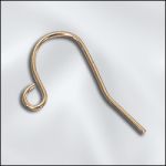 Base Metal Plated Ear Wire .025"/.64Mm/22 Ga Round Wire (Gold Plated)