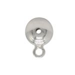 Sterling Silver 6mm Bead w/ Open Ring & 1.1mm Hole