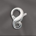 STERLING SILVER 10.5MM FIGURE EIGHT LOBSTER CLAW