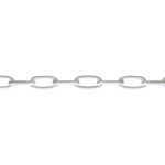 Sterling Silver Paperclip Chain 5x2mm OD
