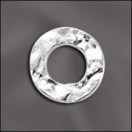 STERLING SILVER 11MM ROUND HAMMERED RING