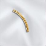 BASE METAL PLATED 2.5X30MM CURVED TUBE (GOLD PLATED)