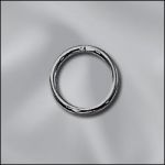 Base Metal Plated 19G .036X8mm OD Round Jump Ring - Closed (Gun Metal)