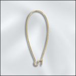 BASE METAL PLATED KIDNEY WIRE - 2" (GOLD PLATED)