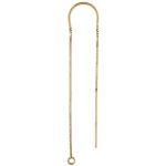 Gold Filled Ear Threader "U" Wire - 3" Box Chain