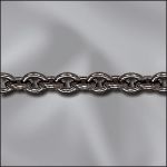 Base Metal Gun Metal Plated Oval Cable Chain