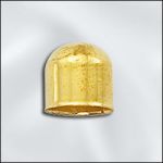 Base Metal Plated Gold Plated 8mm End Cap w/ 2mm Hole
