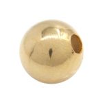 Base Metal Gold Plated 10mm Smooth Round Seamed Bead with 3mm Hole