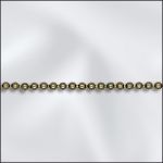 Base Metal Plated 1.2mm Ball Chain (Antique Brass)