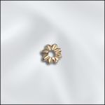 GOLD FILLED 3.8 MM BEAD CAP W/1.1MM HOLE