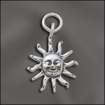 STERLING SILVER CHARM - SMILING SUN