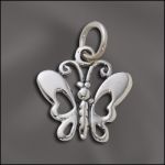 STERLING SILVER CHARM - BUTTERFLY WITH CUT OUT WINGS