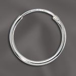 Sterling Silver Endless Tubular Hoop w/Hinged Wire - 1.25mm Tubing / 14mm Od