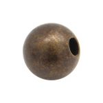 Base Metal Antique Brass Plated 7mm Round Seamed Bead w/ 2.5mm Hole